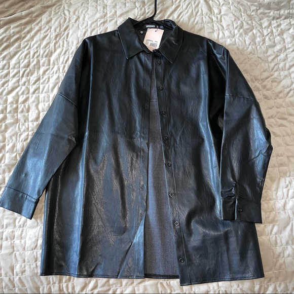 COPY - Extreme oversized Faux Leather Shacket BNWT - Picture 7 of 7